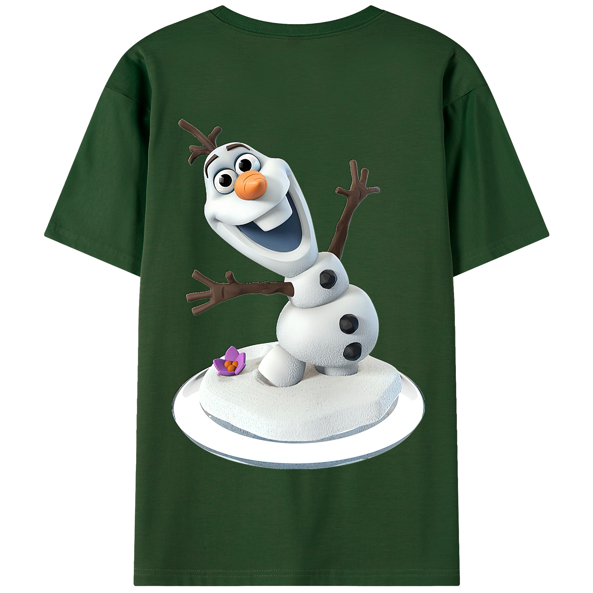 （画像用） アナと雪の女王 アンナ エルサ Frozen Anna Elsa 綿100％半袖Tシャツ（背面プリント）